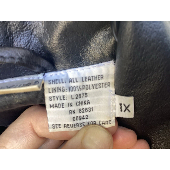 Newport News Long Black Leather Button Up Trench coat Jacket Size 1X Womans vntg - Picture 8 of 11